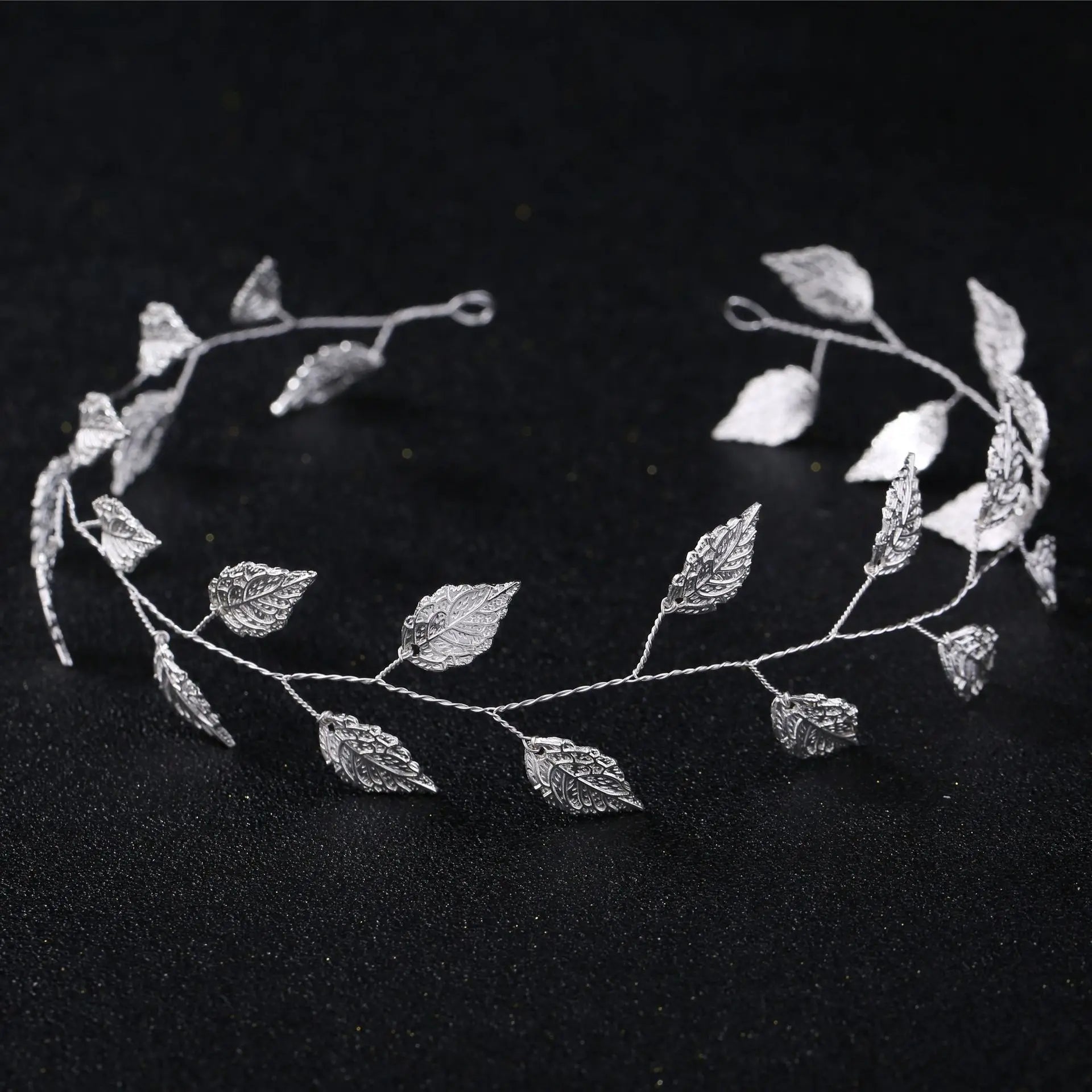 Free Gift-Gold Bridal Tiaras Leaf Headband Jewelry