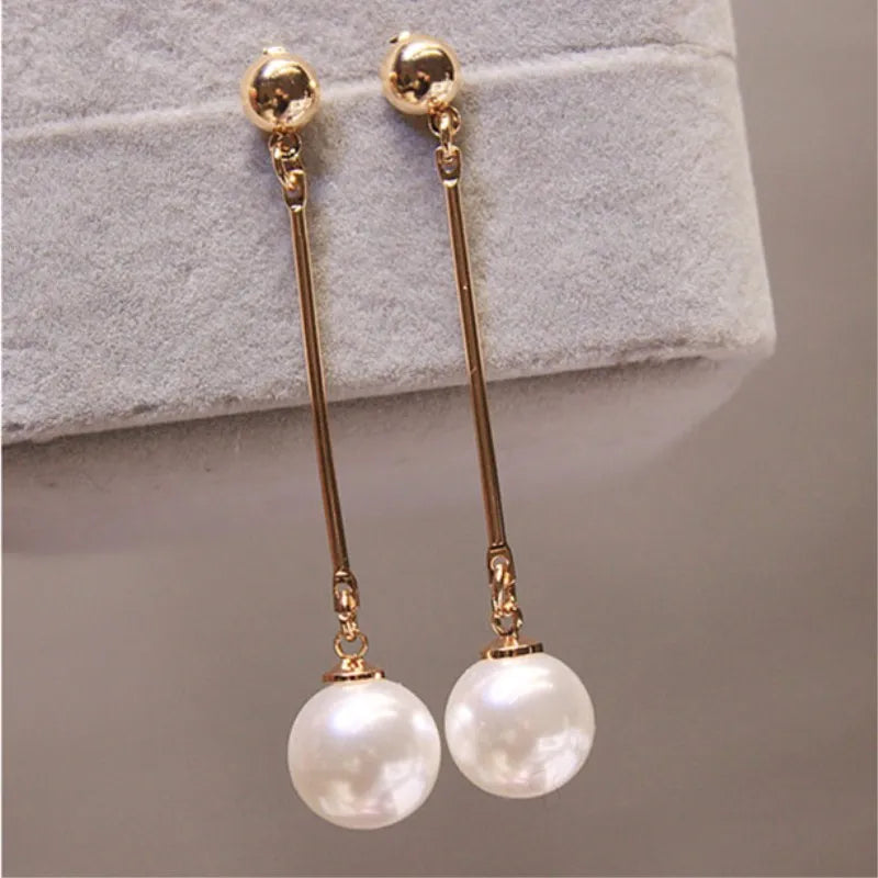 Tassel Pearl Drop Earrings