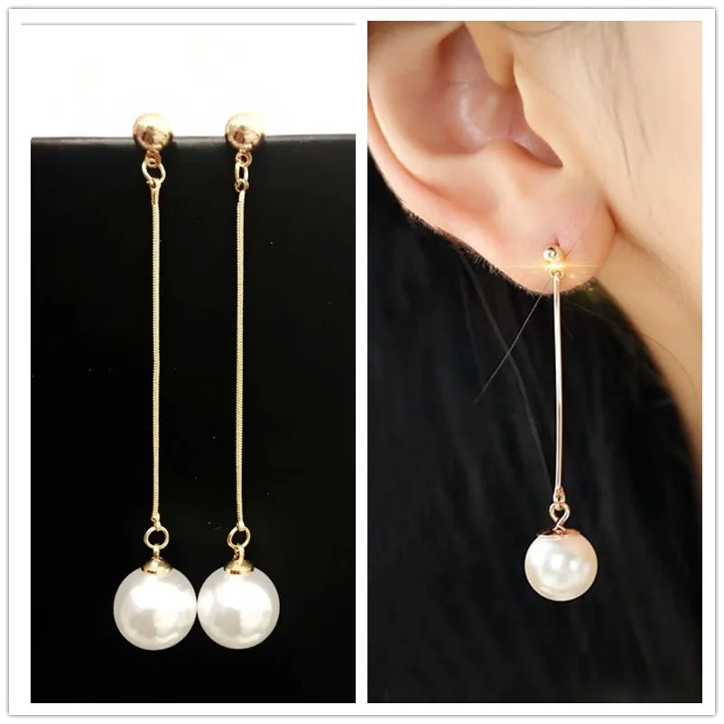 Tassel Pearl Drop Earrings