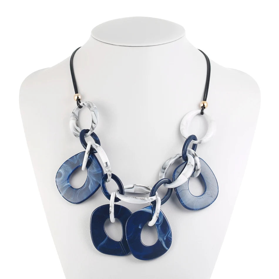 Match-Right Acrylic Statement Choker Necklace