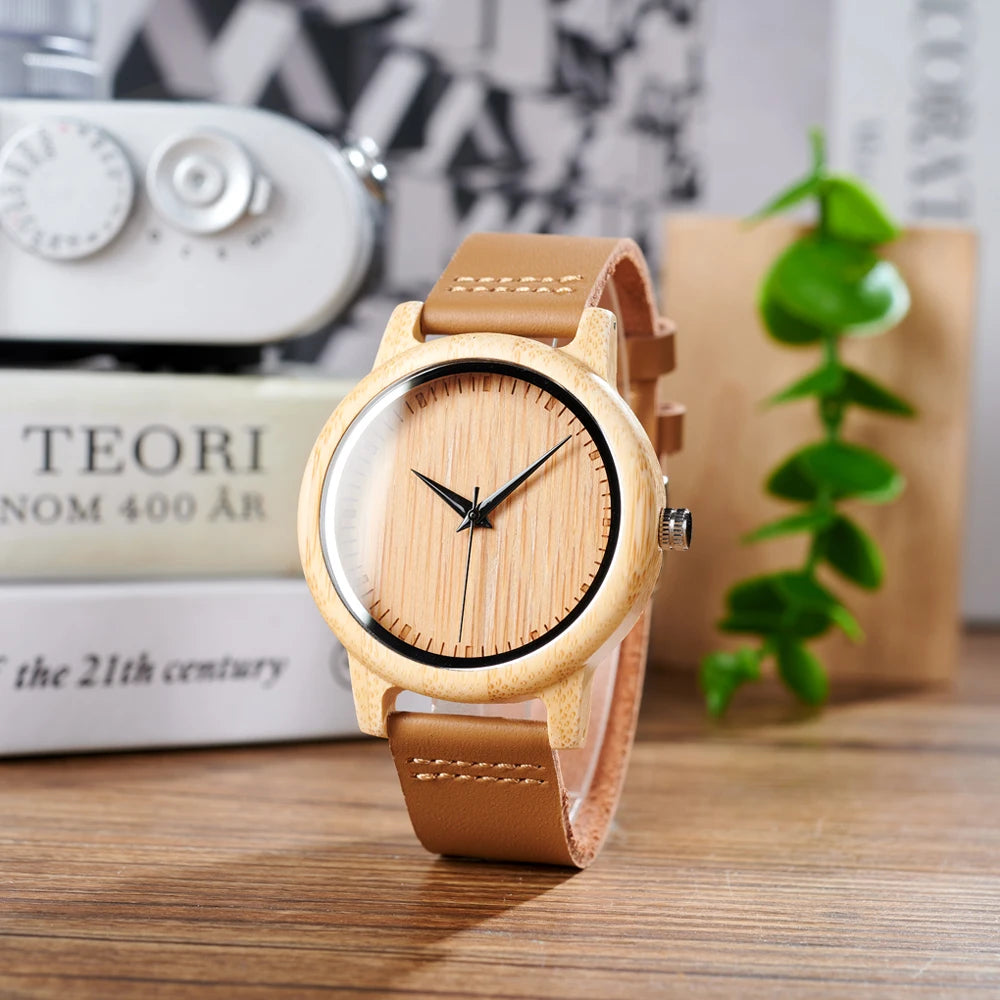 BOBO BIRD Bamboo Wood Couple Watch