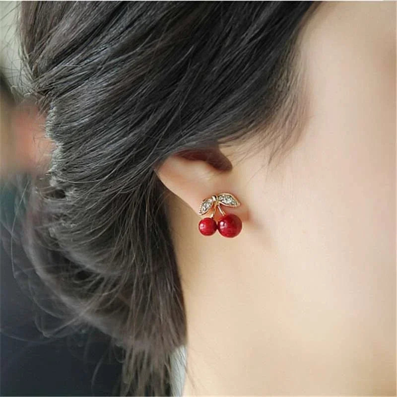 Free Gift-Cherry Red Fashion Earrings