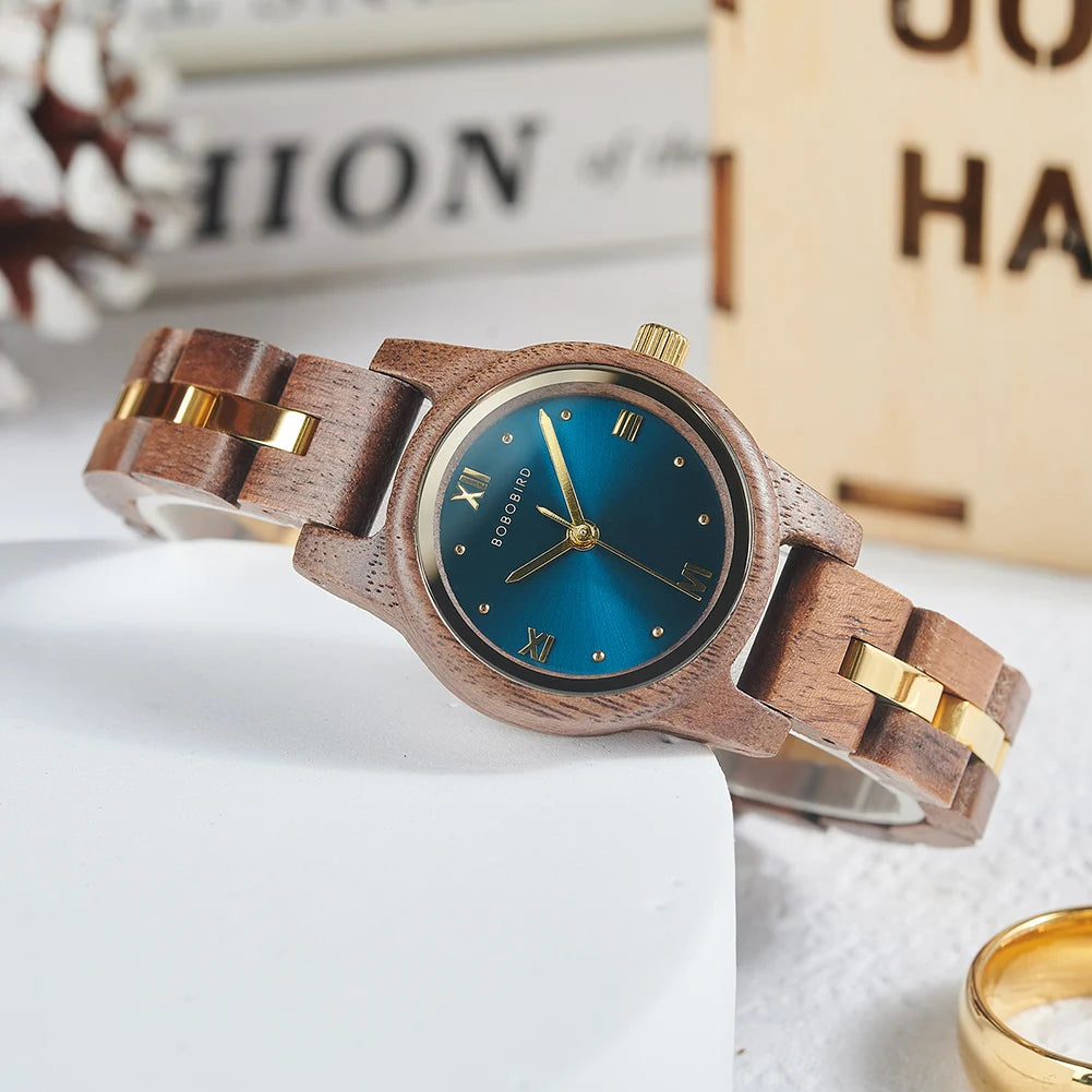 Luxury Brand Wooden Ladies Watch