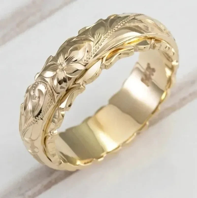 Carved Rose Ring Anniversary Gift