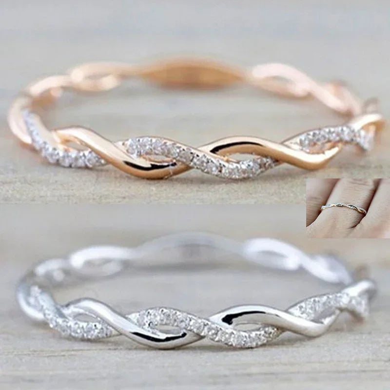 Twisted Band Elegant Ring