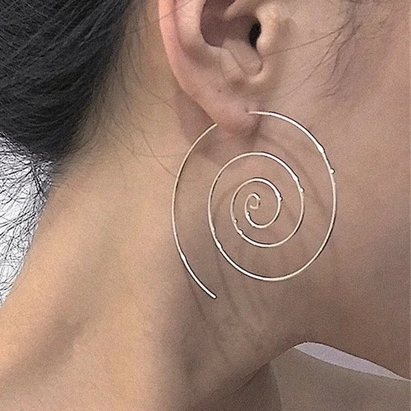 Cute Round Spiral Dangle Earrings