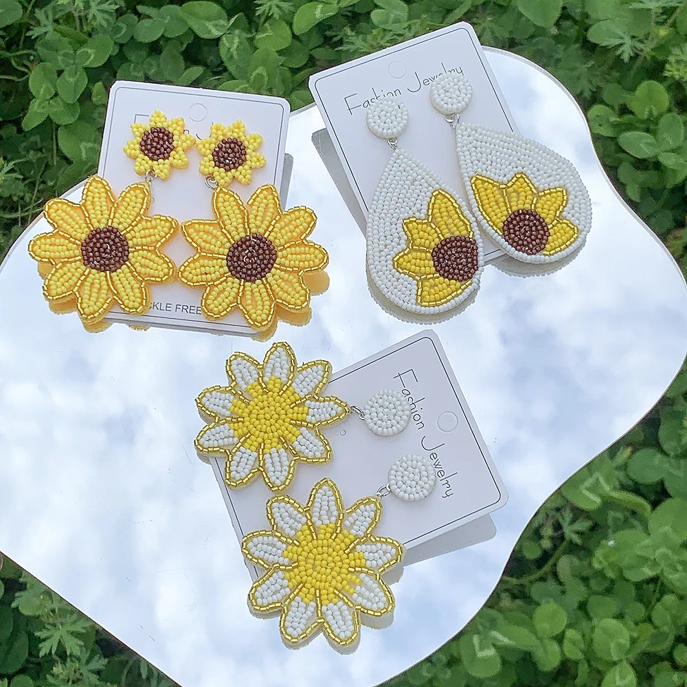 Sunflower Dangle Earrings