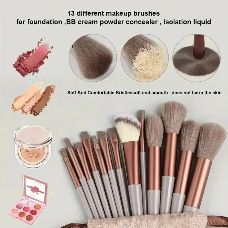 Free Gift - Colorful Makeup Brush Set 13 PCS