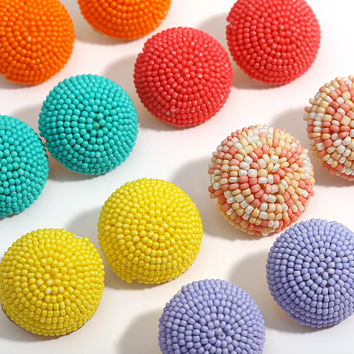 Tiny Seed Bead Round Studs