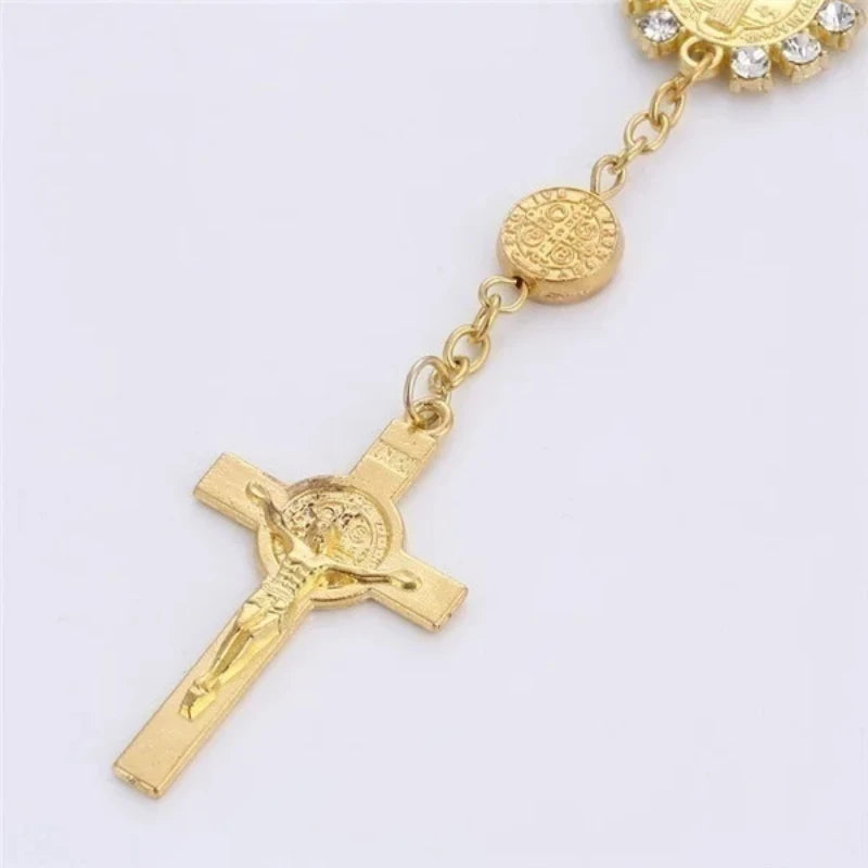 Cross Rosary Bead Bracelet