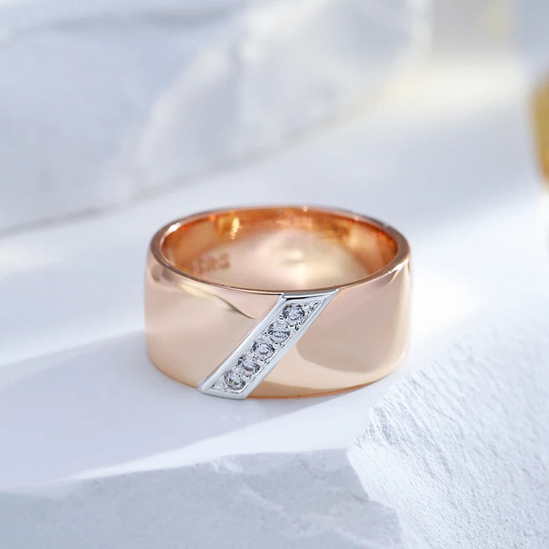 9mm Zircon Wedding Ring 585 Rose Gold