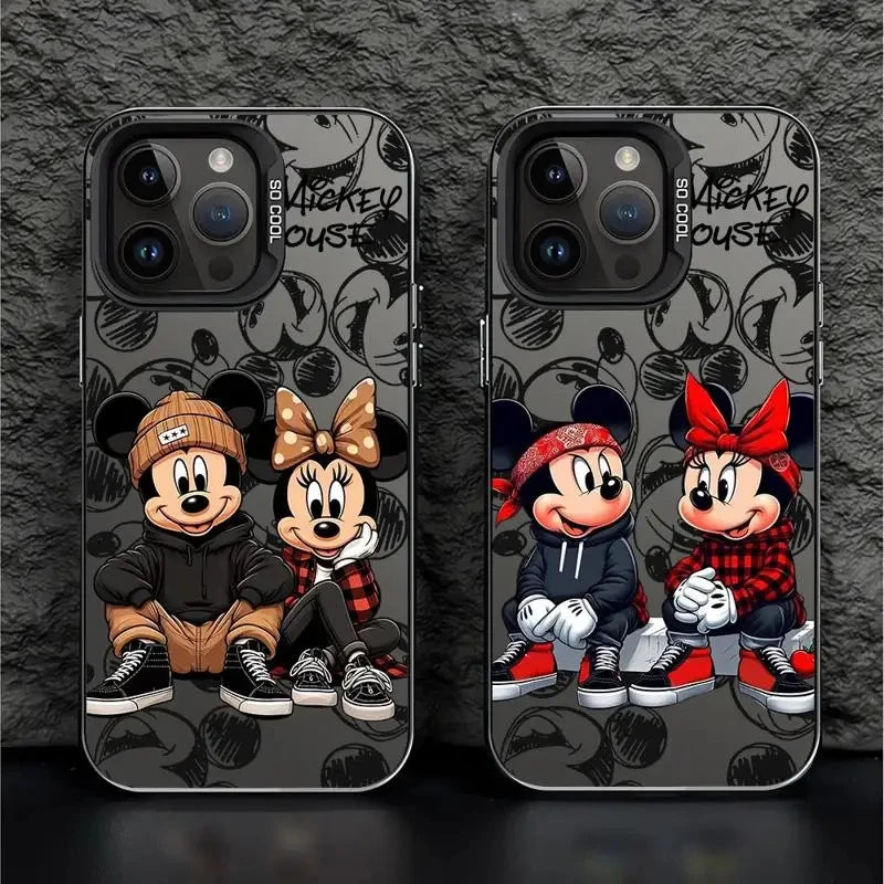 Free Gift-Mickey Minnie Full Screen iPhone Cover-Black