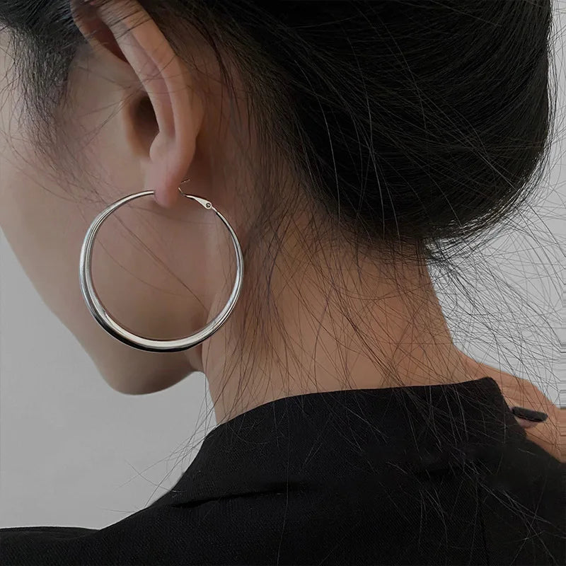 Big Circle Hoop Earrings for Women