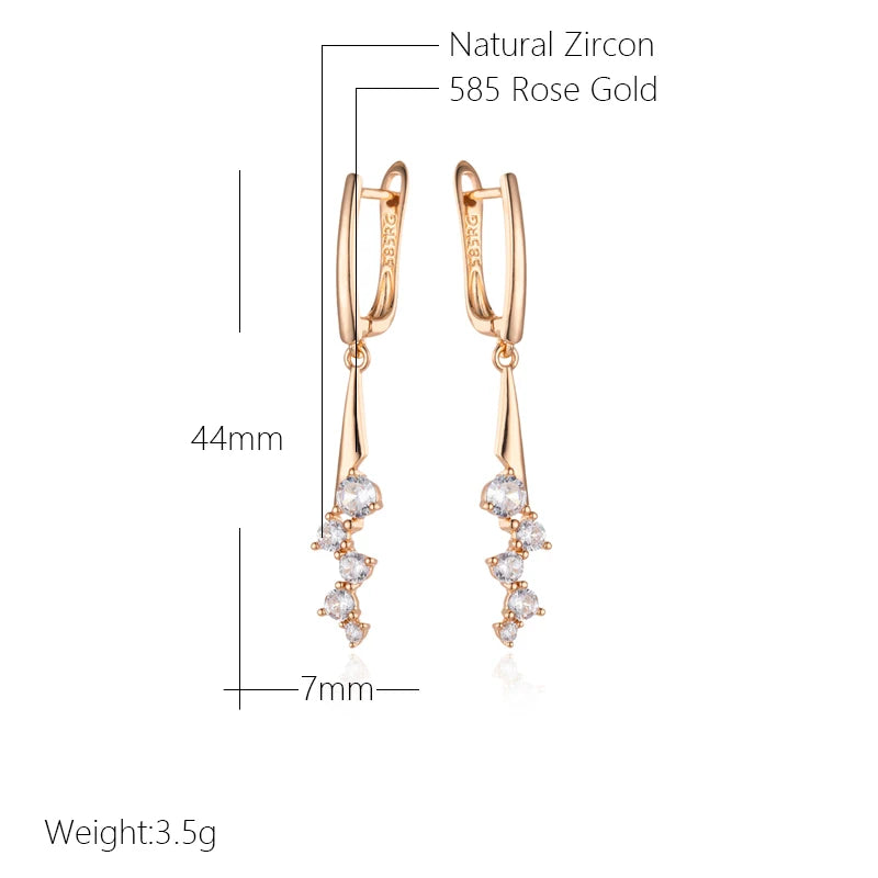 Zirkon Micro Wax 585 Roségold Ohrringe