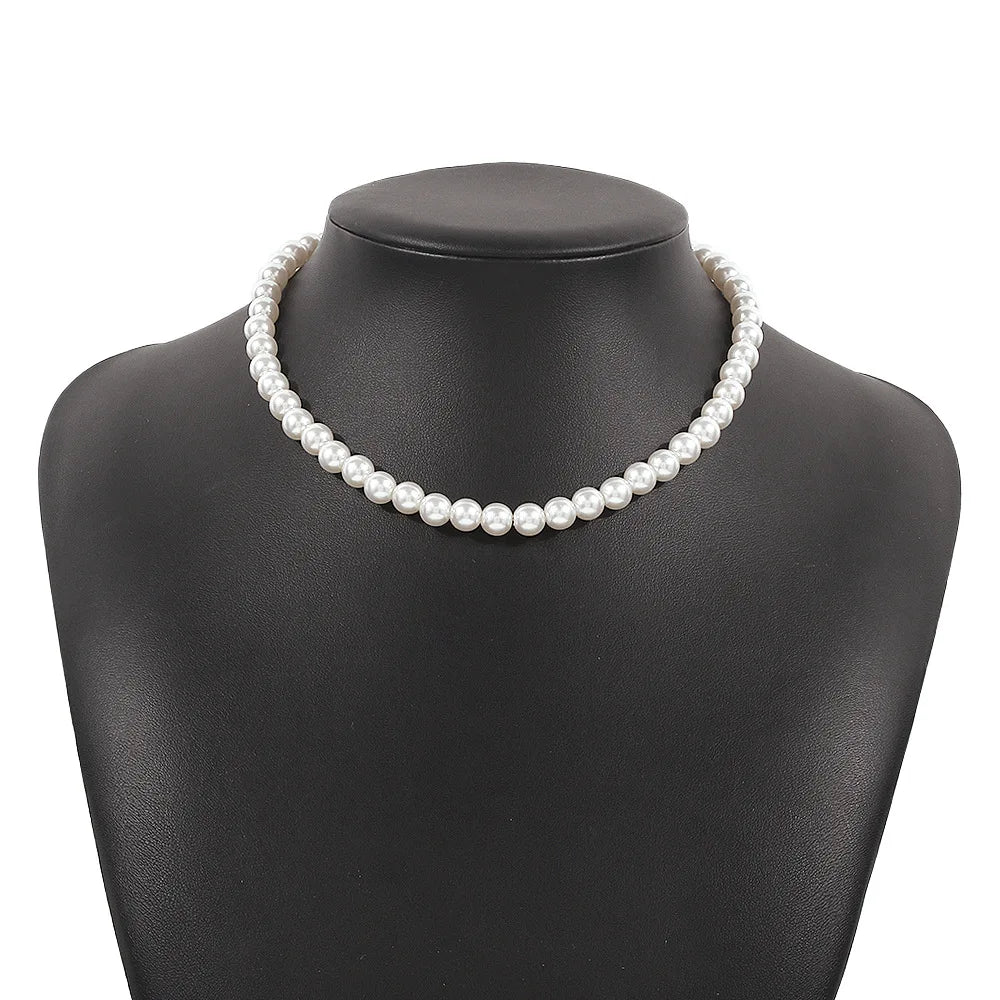 Elegant Big Pearl Choker Necklace