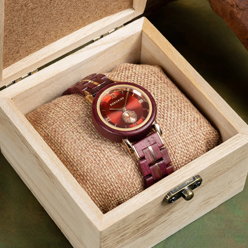 BOBO BIRD Ladies Casual Wooden Watch