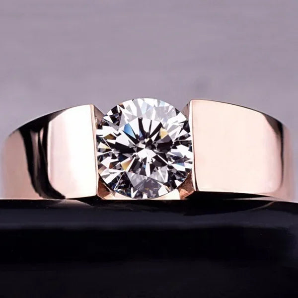 Free Gift-Circular Zircon Couple Engagement Rings