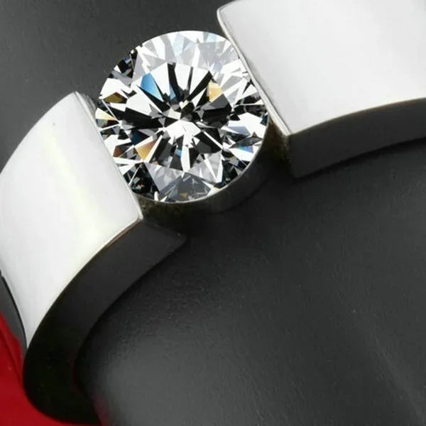 Free Gift-Circular Zircon Couple Engagement Rings