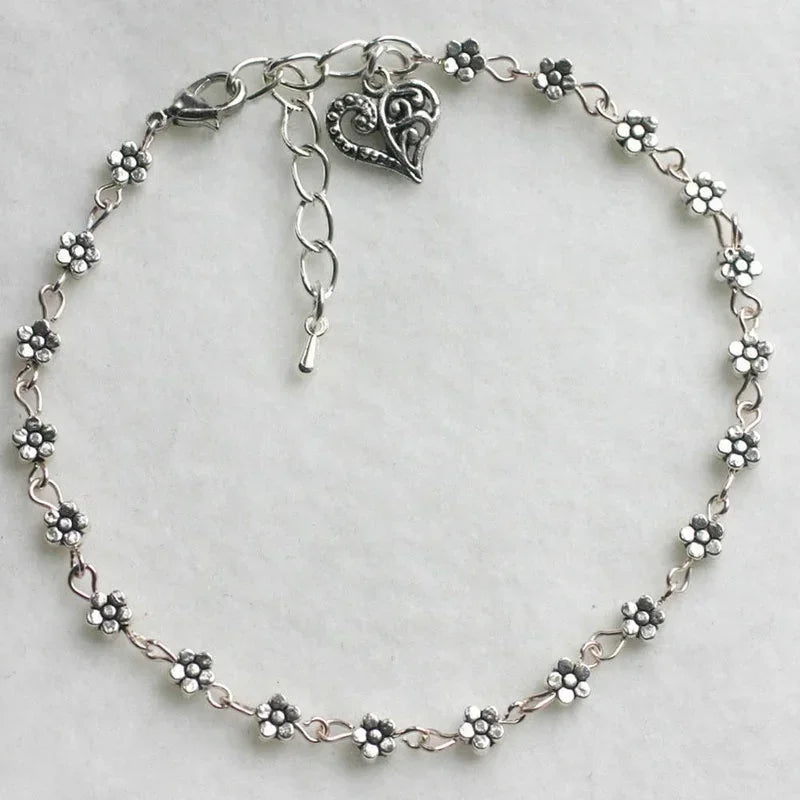 Heart-Shaped Ankle Bracelet