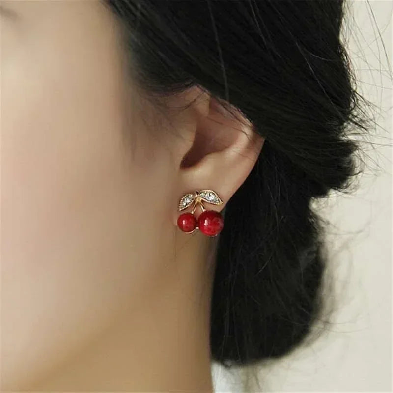 Free Gift-Cherry Red Fashion Earrings