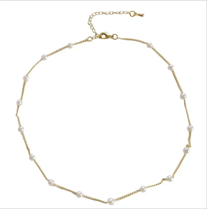 Pearl Necklace Clavicle Chain