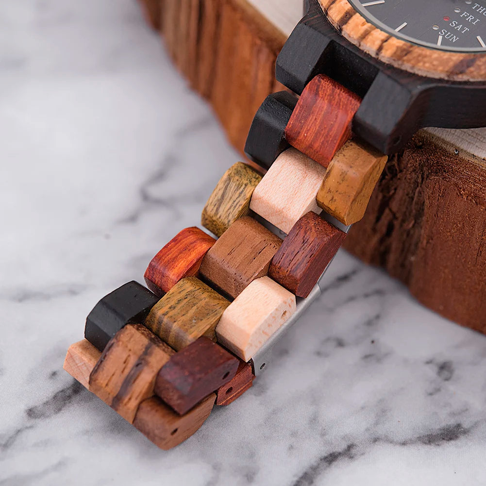 BOBO BIRD Colorful Wooden Couple Watch