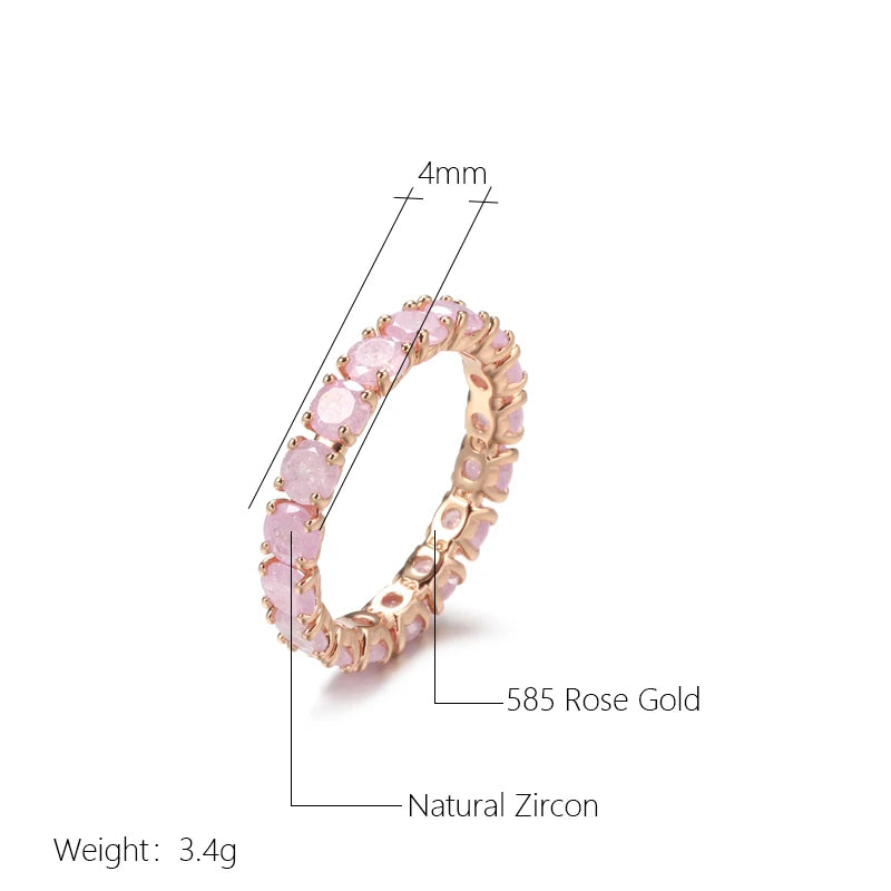 Emerald Zircon Ring 585 Rose Gold