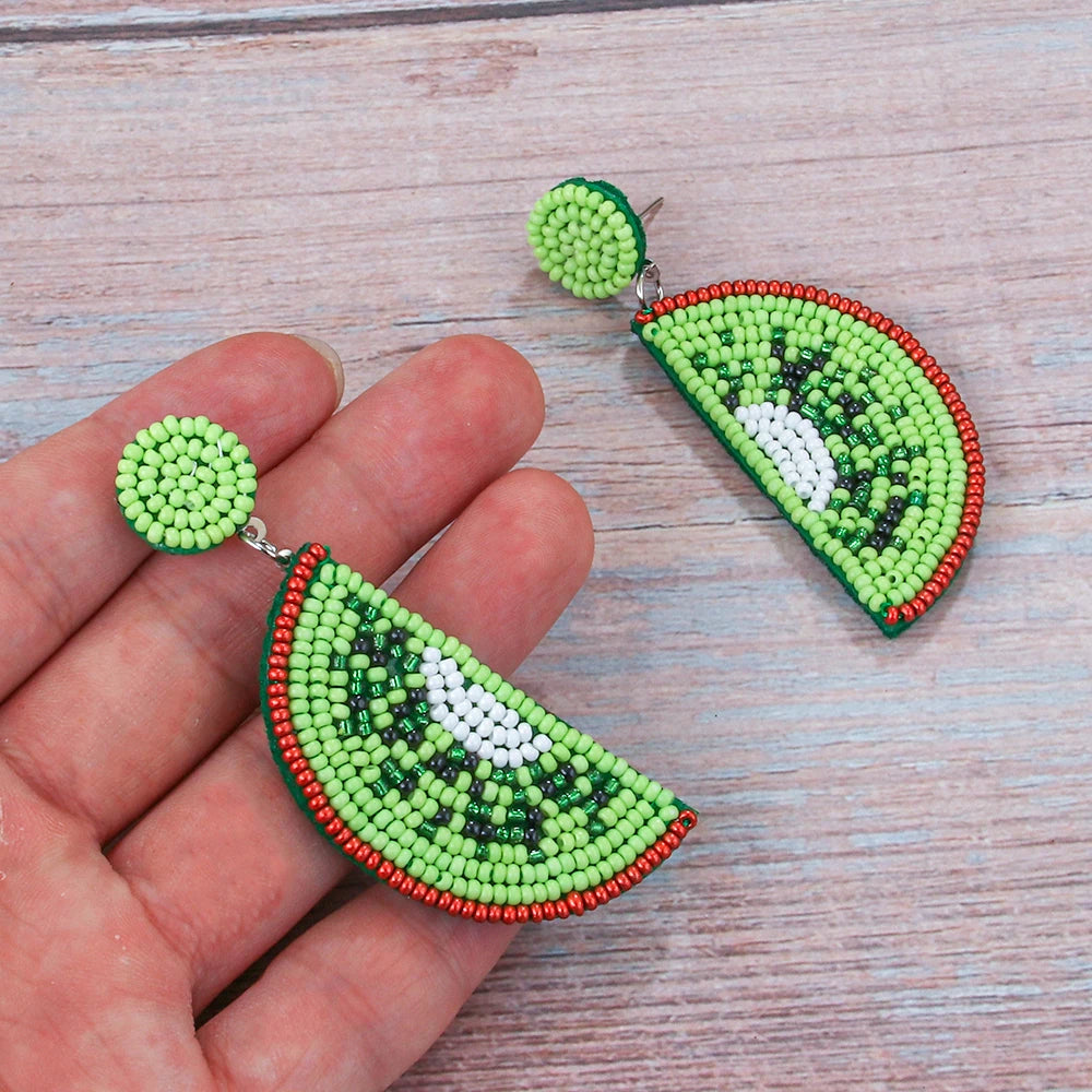 Fruit Dangle Beaded Earrings