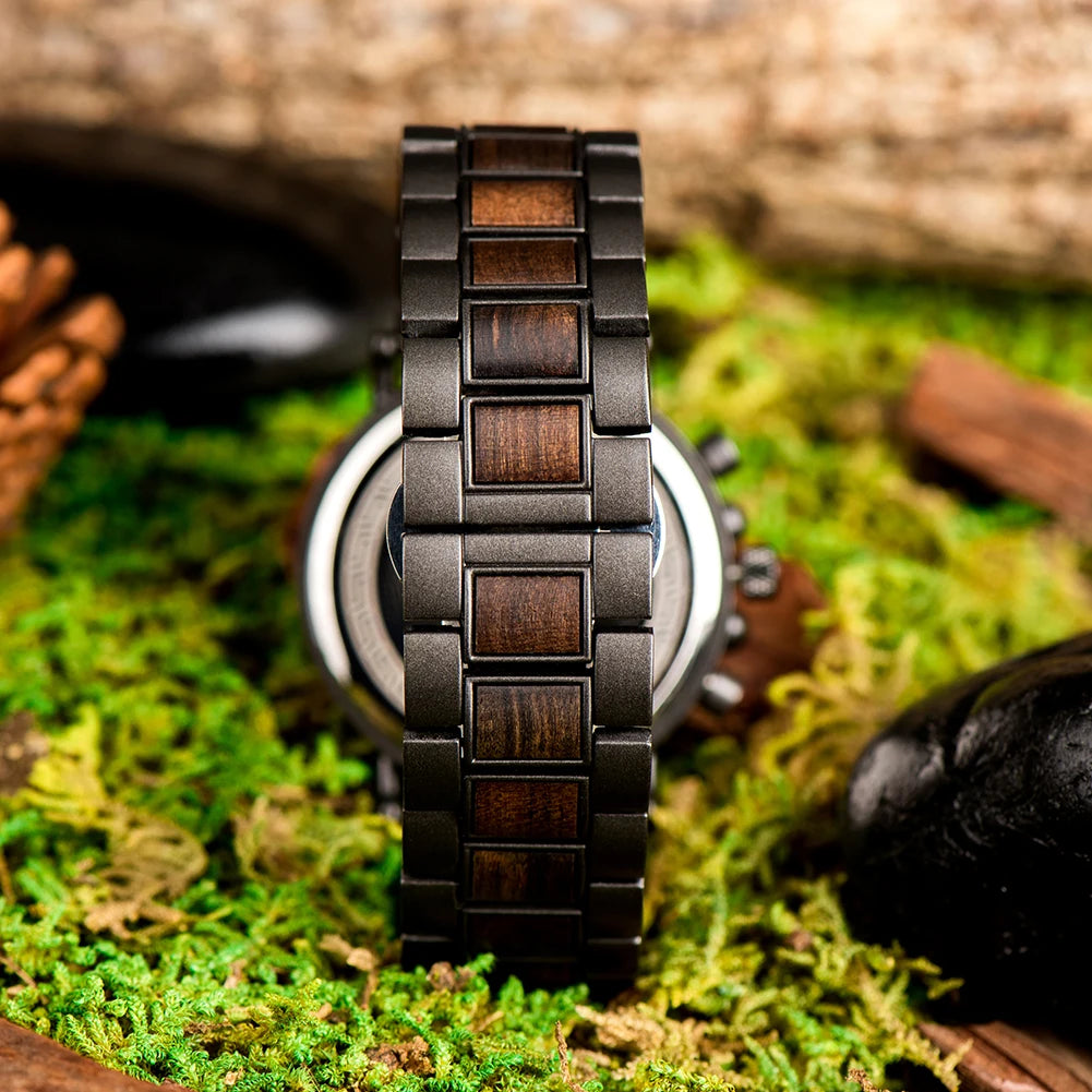 BOBO BIRD Luxury Chronograph Wooden Watch