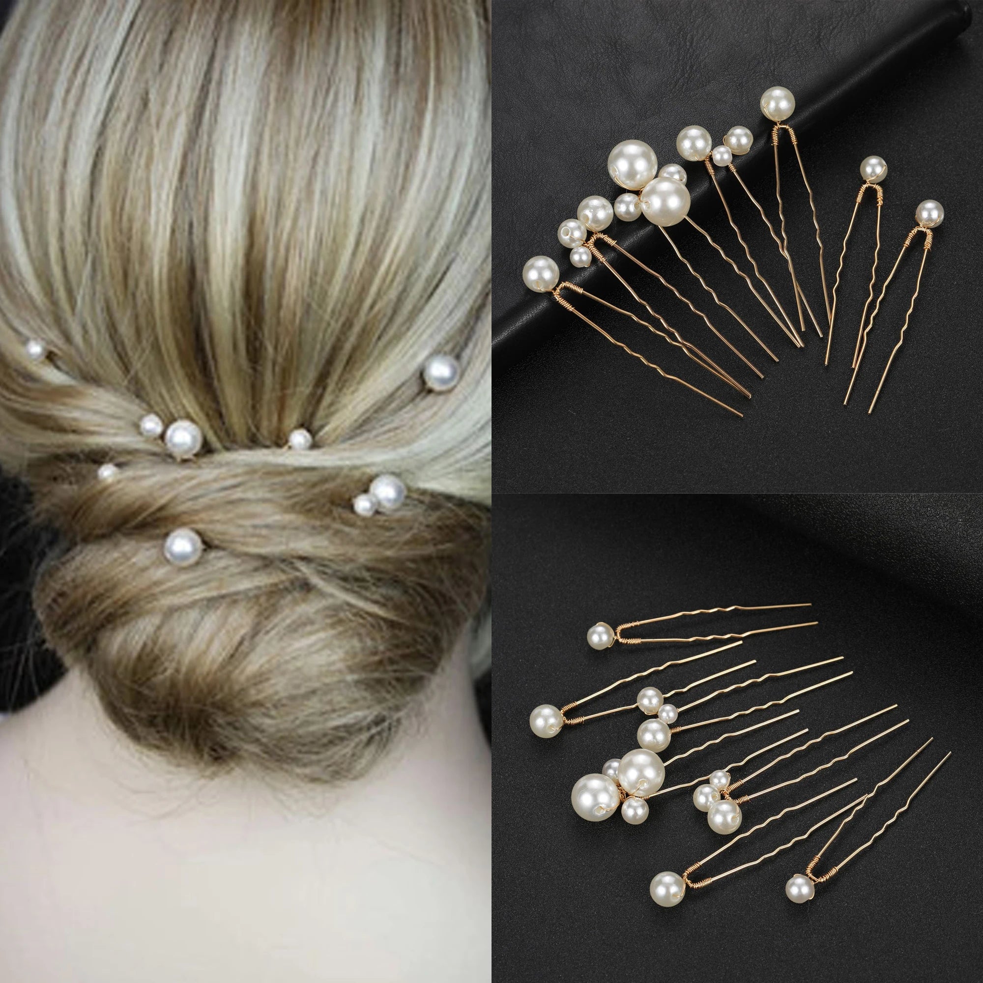 Free Gift-Rhinestone Pearl Hairpins Party Jewelry Gift