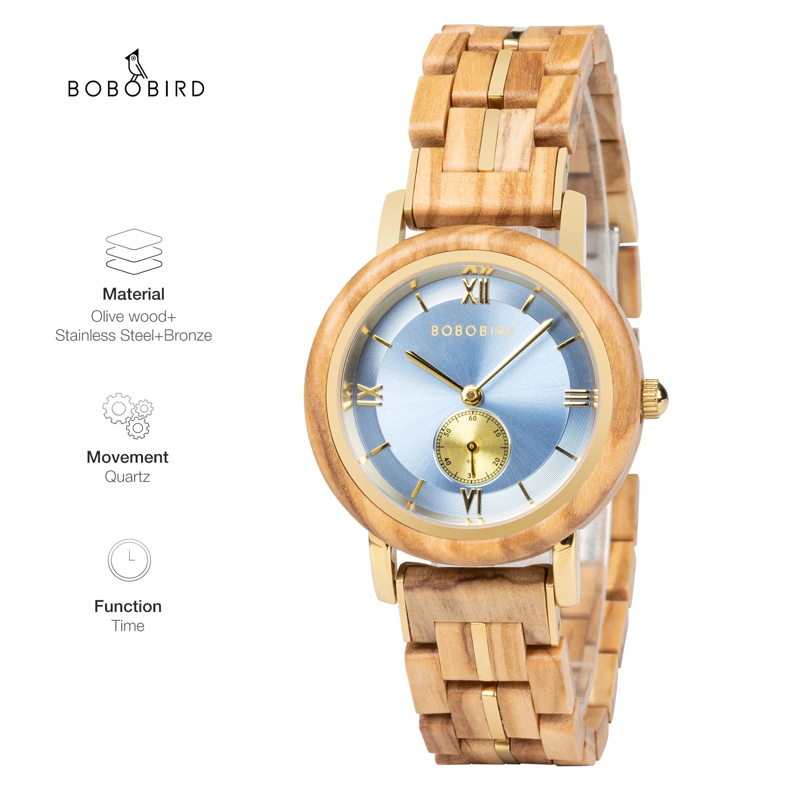 BOBO BIRD Ladies Fashion Wooden Watch