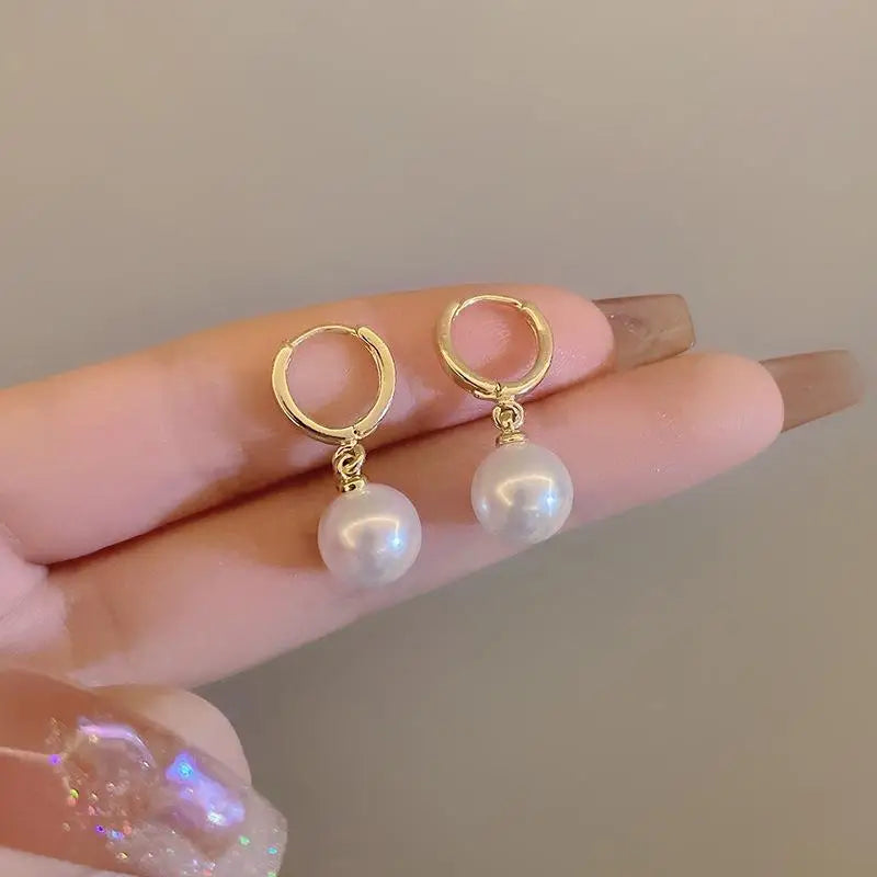 Vintage Baroque Pearl Clip Earrings