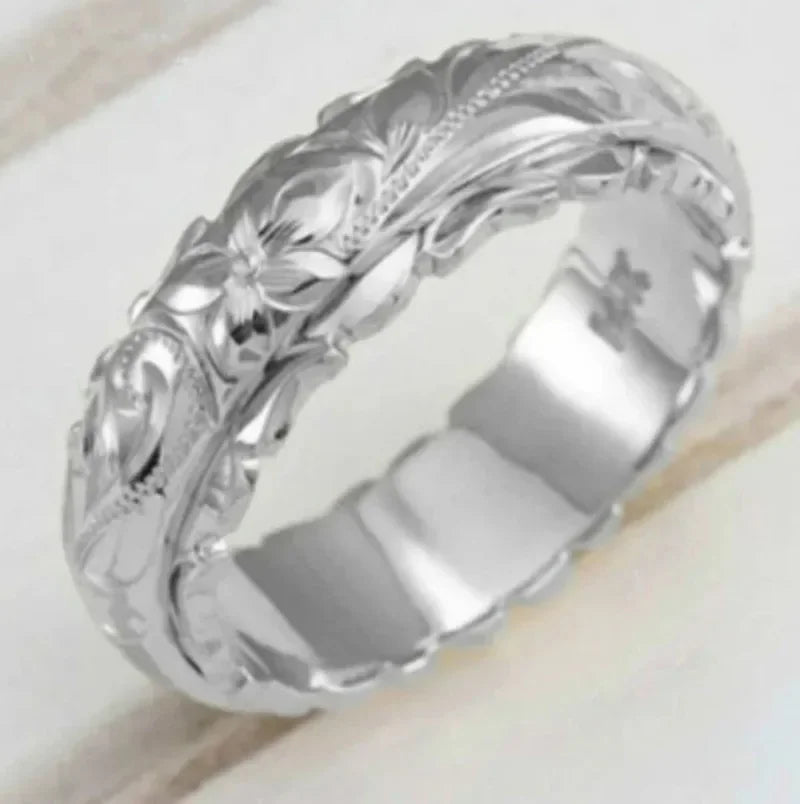 Carved Rose Ring Anniversary Gift