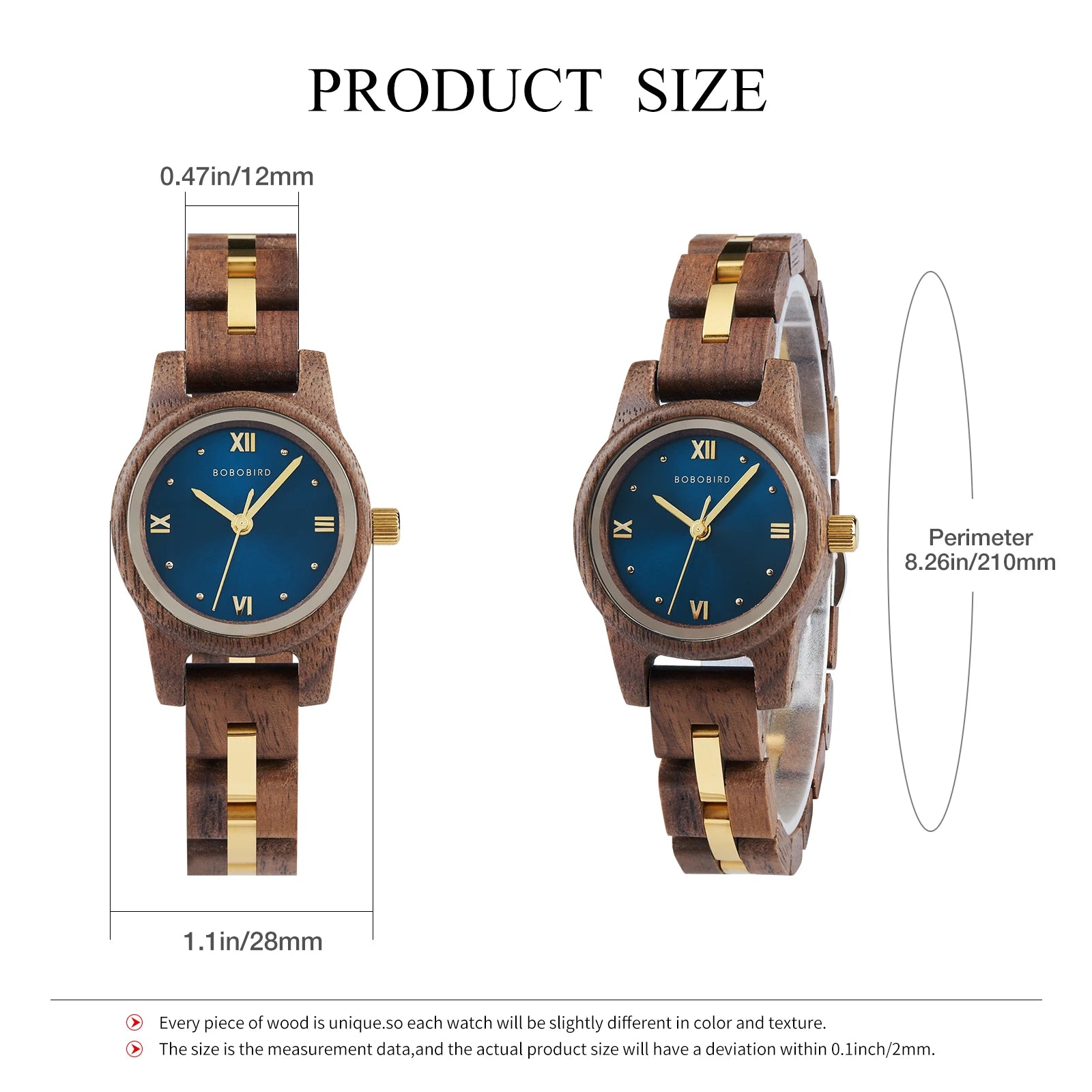 Luxury Brand Wooden Ladies Watch