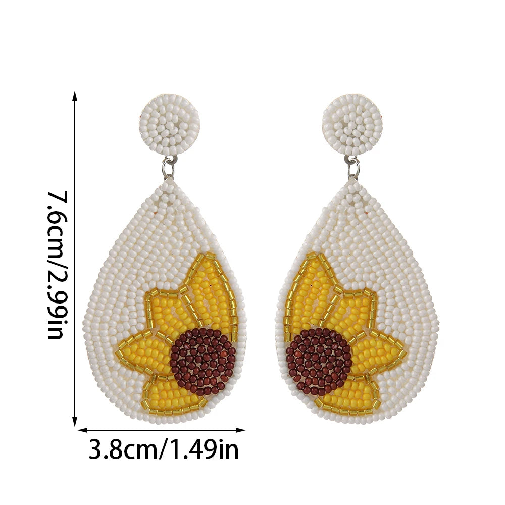 Sunflower Dangle Earrings