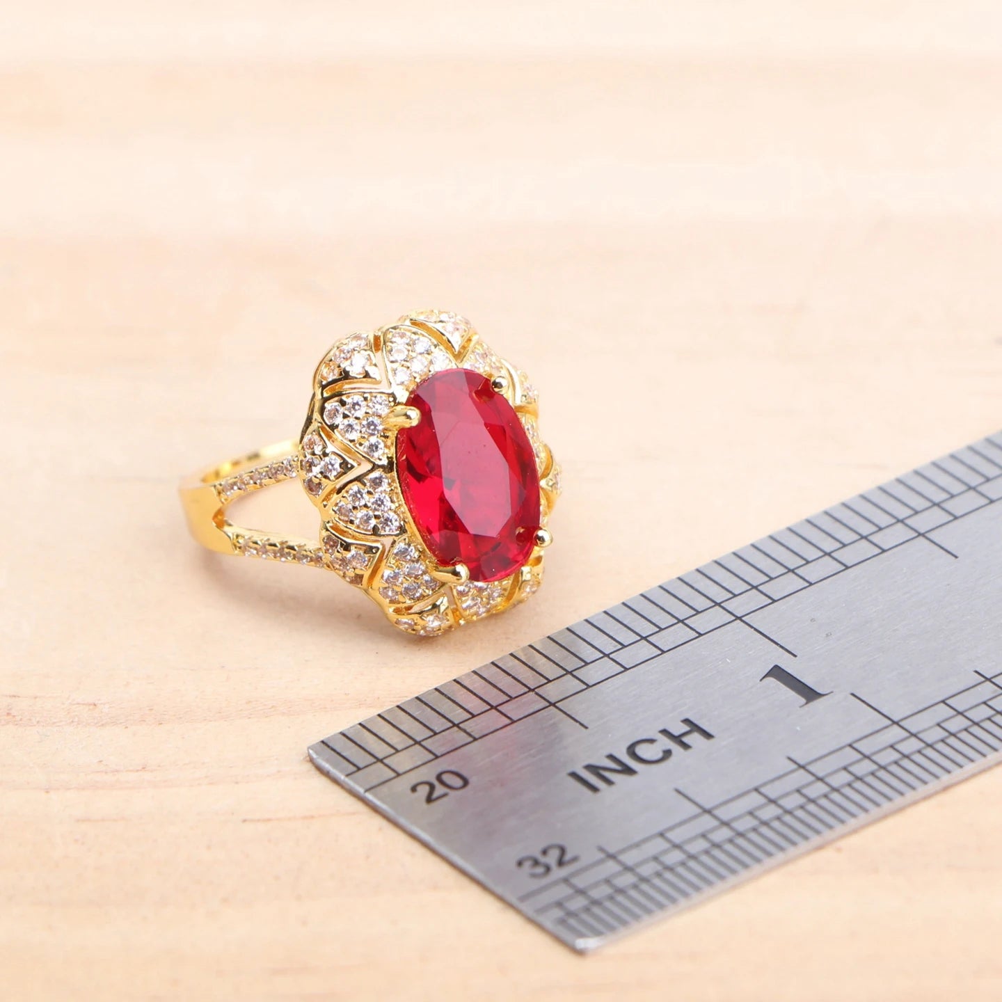 Red Zircon Festive Glam