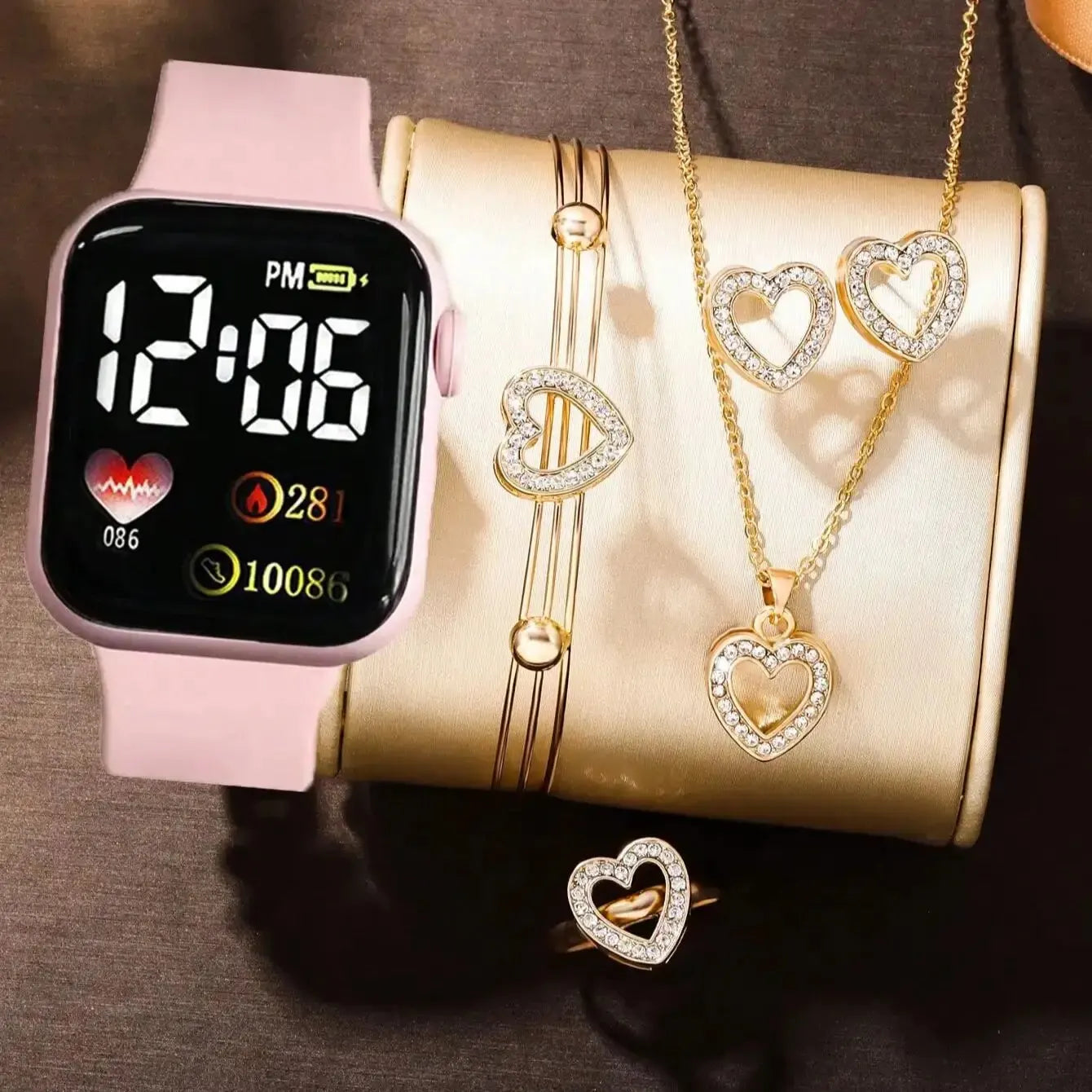 Free Gift - Love Square Digital Watch Butterfly Set