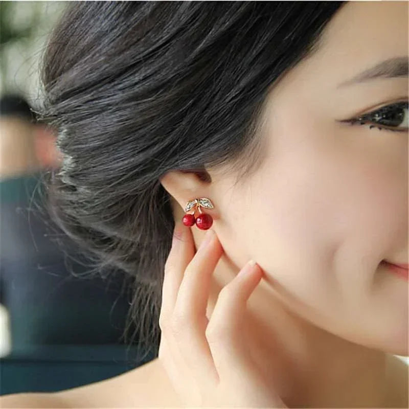 Free Gift-Cherry Red Fashion Earrings