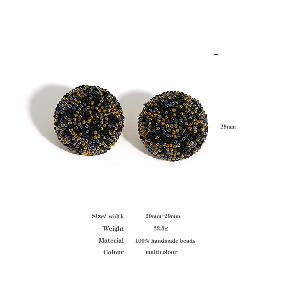 Tiny Seed Bead Round Studs