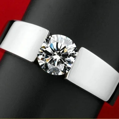 Free Gift-Circular Zircon Couple Engagement Rings