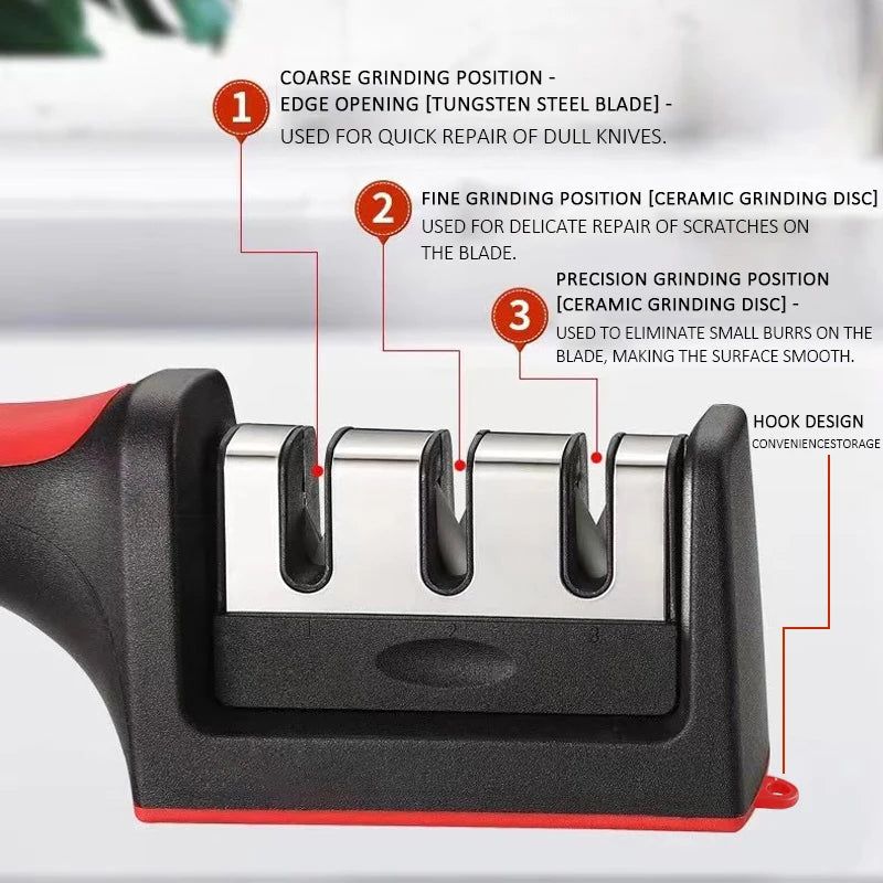 Free Gift - 3-Segment Multi-Functional Knife Sharpener