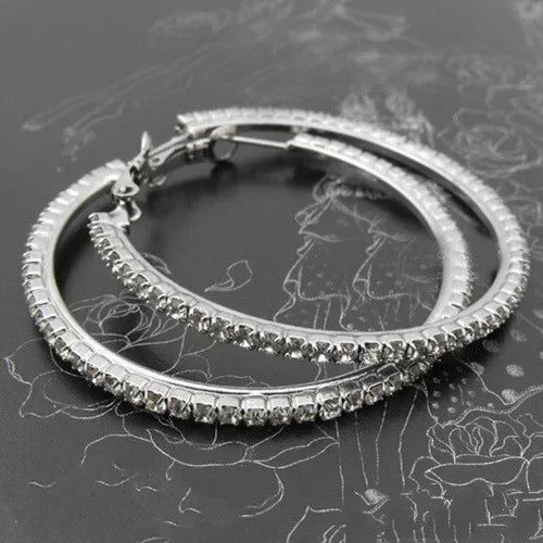 Free Gift-Luxury Crystal Hoop Earrings for Women