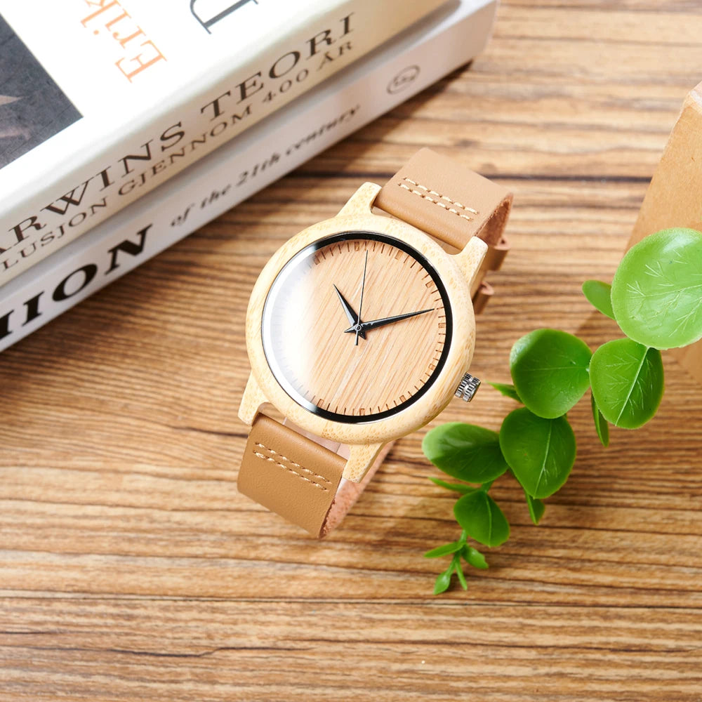 BOBO BIRD Bamboo Wood Couple Watch