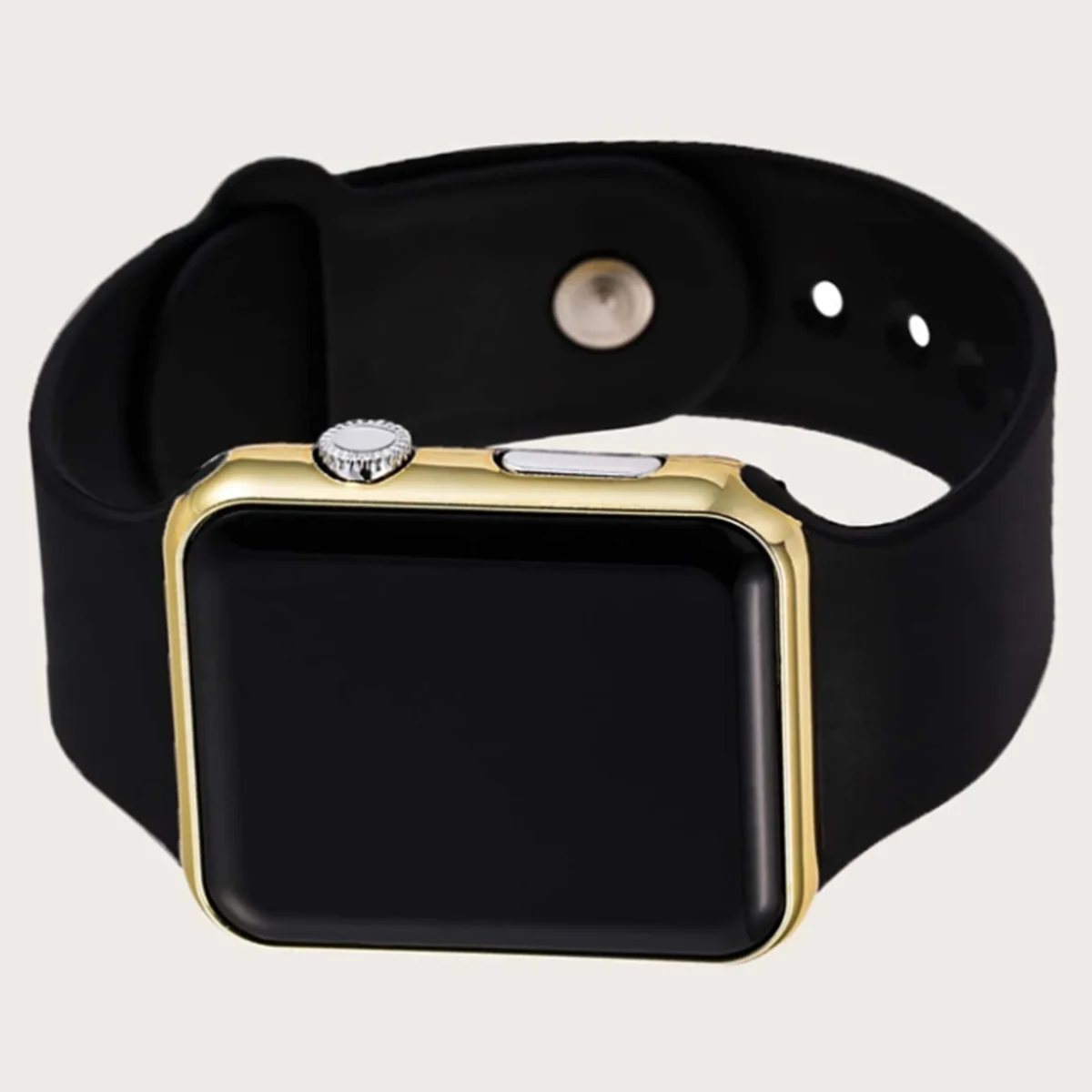 Free Gift - Black Plastic Strap Square Electronic Watch