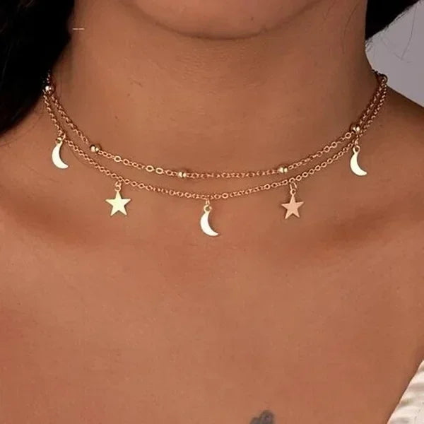 Moon Star Banquet Necklace Women