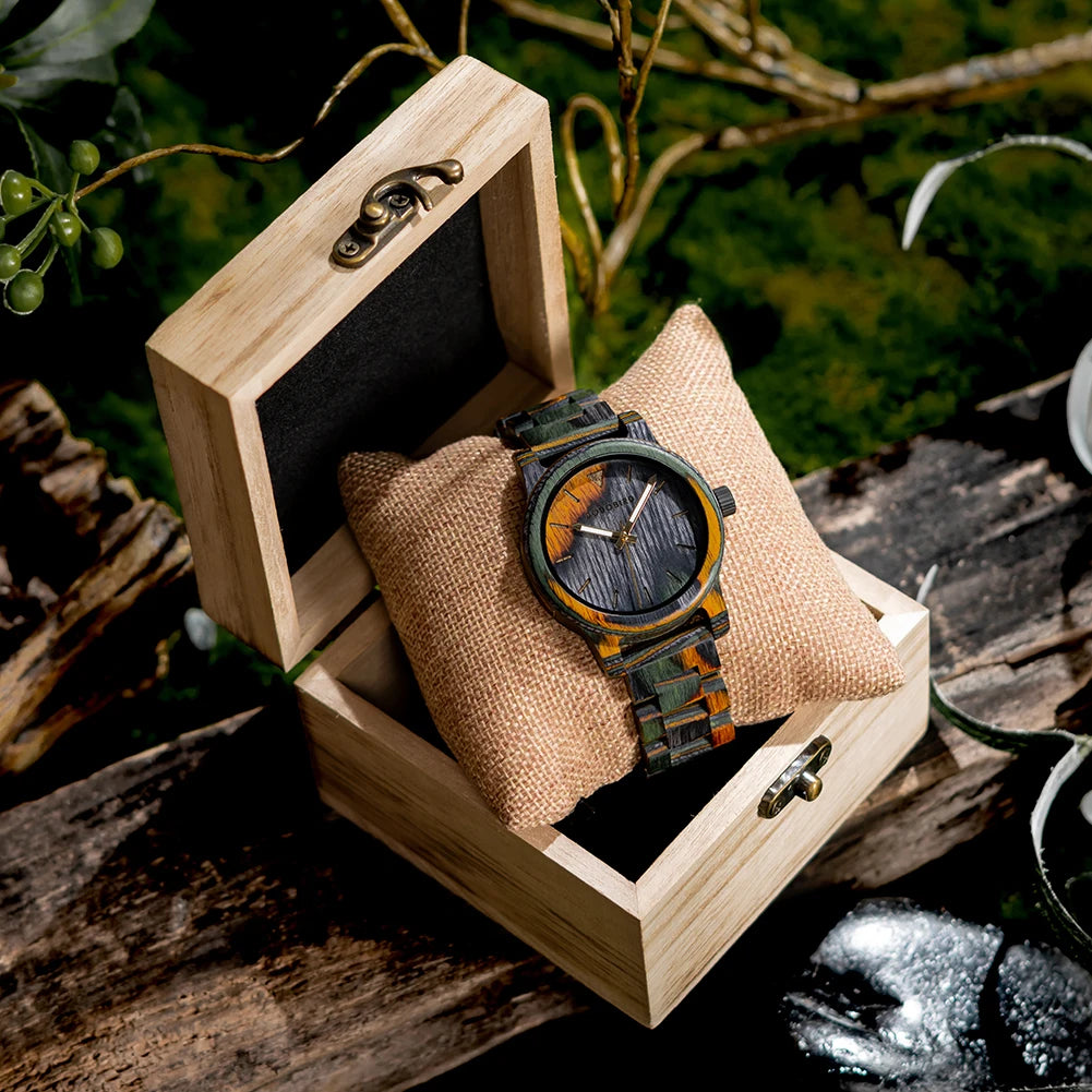 BOBO BIRD Colored Wood Men's Watch