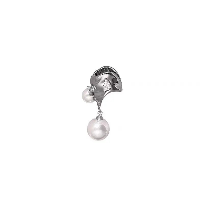 Punk Pearl Zircon Ear Cuffs