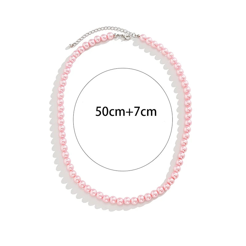 Pink Pearl Choker Wedding Necklace