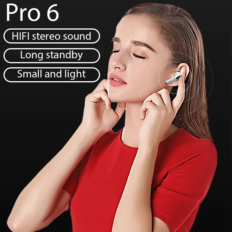 Kostenloses Geschenk - Kabellose Pro6 Bluetooth-Ohrhörer mit Etui