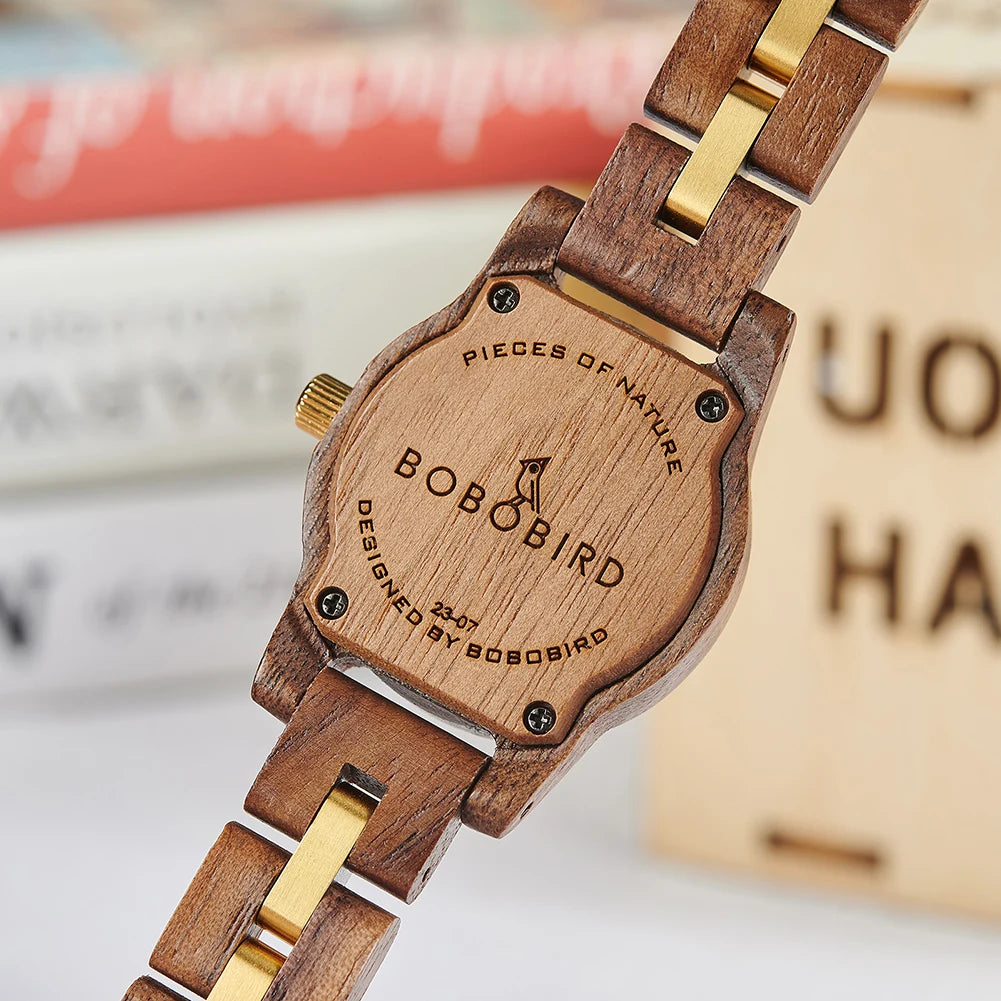 Luxury Brand Wooden Ladies Watch